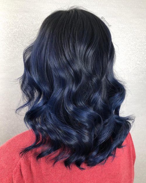 Stunning Blue Black Hair Color Ideas